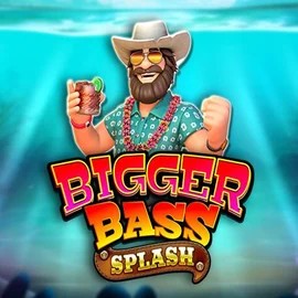 Bigger Bass Splash slot logo by Pragmatic Play at Lucky Block Casino