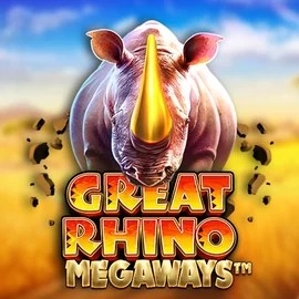 Great Rhino Megaways online game logo by Pragmatic Play on lucky-blocks.nl